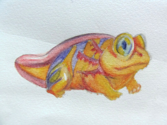 2024.05.31 - watercolour of a glubleko, mirinda ranino